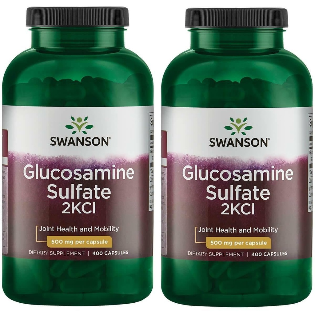 Swanson Glucosamine Sulfate 2Kcl 500 mg 400 capsule (2 cutii)