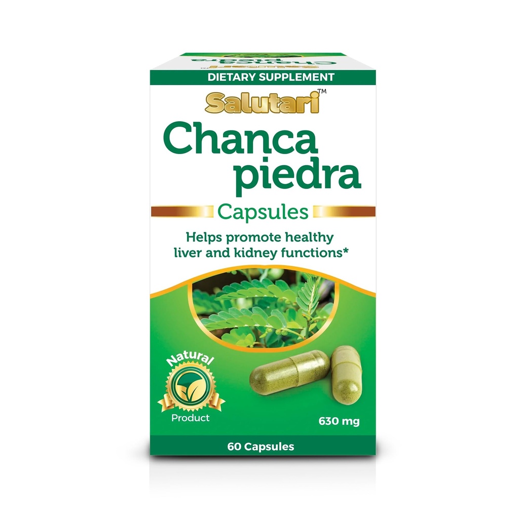 SALUTARI Chanca Piedra Stone Breaker, 60 Capsule vegetariene - Natural Stonebreaker Supliment pentru Sanatatea Rinichilor, Liver Cleanse si Gallbladder Suport - Natural Detox Supliment