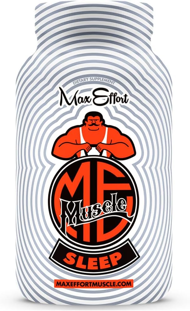 Max Efort Sleep, Sleep Supplement pentru adulţi cu 95 MG Citrat de magneziu, 200 MG L Theanină şi 3 MG Melatonina, Formula de somn de calitate fără efecte secundare Groggy, 60 Capsule, 30 Serviri