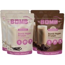 Bombe Blender The Bomb Co. Bomb Plant Proteine, Ciocolata si Vanilla Proteina Pulbere cu 21g Proteina, Aminoacidi, Zero Zahăr, Pea Proteine, Cocoa, Chia Seminte, Vanilie & Monk Fruit, 60 Srvgs