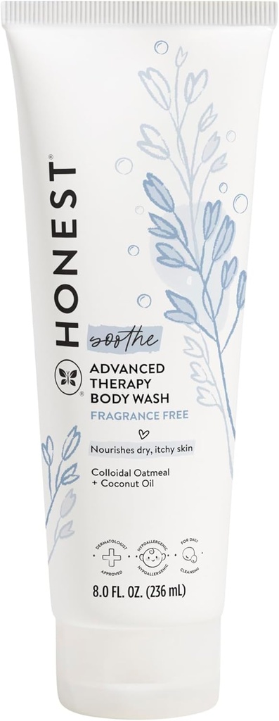 Compania onestă Eczema Soothing Terapie Curățarea corpului Spalare natural derived blând pentru prebiotice copil fulgi de ovăz coloidal 8 oz