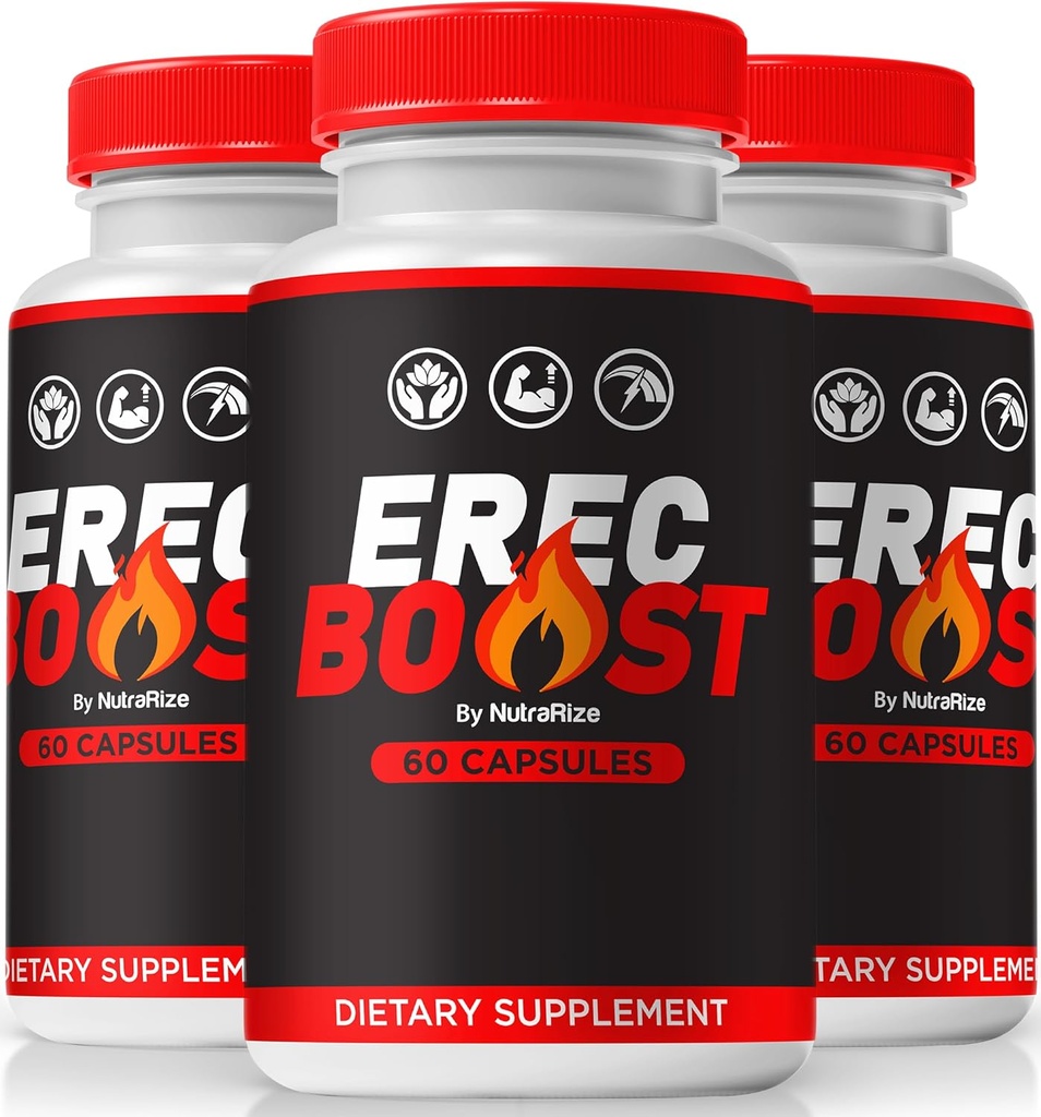 NutraRize (3 ambalaj) ErecBoost, ErecBoost pastile pentru bărbați, oficial ErecBoost capsule originale masculine pentru energie și sănătate generală, ErecBoost Pastillas, ErecBoost En Capsulas (180 capsule)