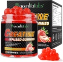 Creatină Monohidrat Gummie Creatină Monohidrat per Servire Creatură masticabilă pentru Constructor musculare, Boost de energie, 120 Gume