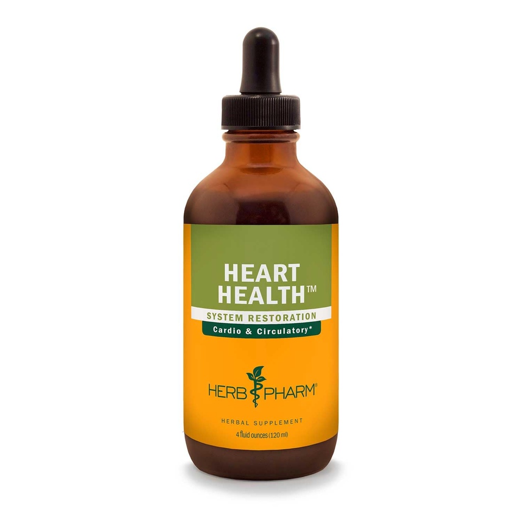 Herb Pharm Heart Health Liquid Herbal Formula cu Hawthorn pentru suport de sistem cardiovascular - 4 Ounce