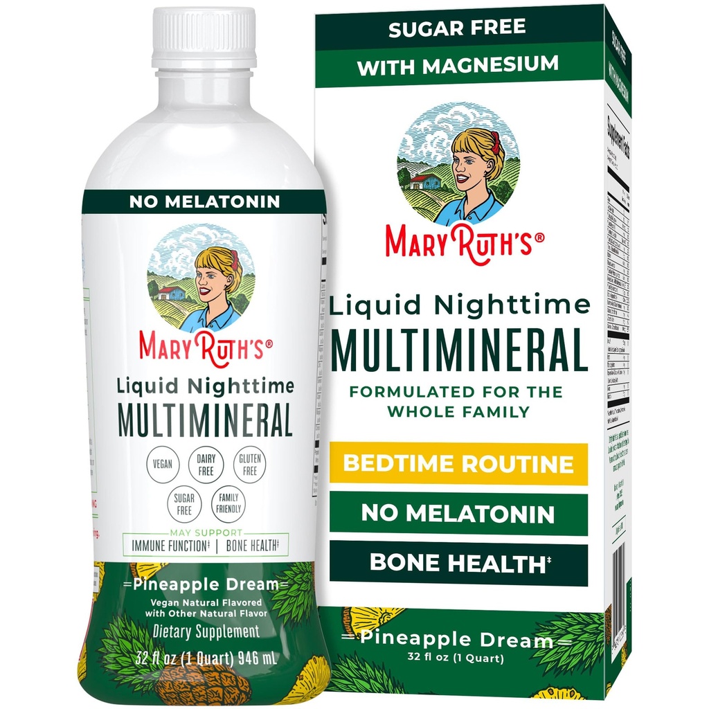 MaryRuth Organics Lichid pe timp de noapte Multiminerale 