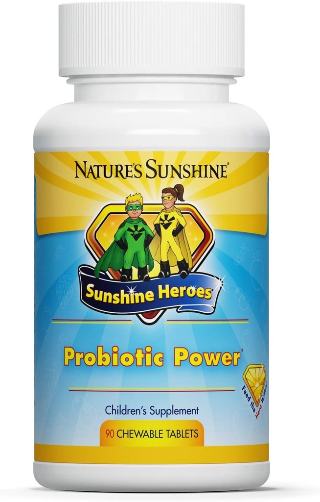 Nature's Sunshine, Sunshine Heroes Probiotic Power 90 Chewable Tablets