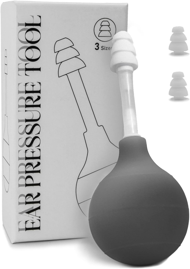 Dispozitiv natural de reducere a presiunii acustice, Migrene produse de ajutor prin presiunea urechii interne, Airplane ureche durere dispozitiv de aspirare pentru zbor (Gray)