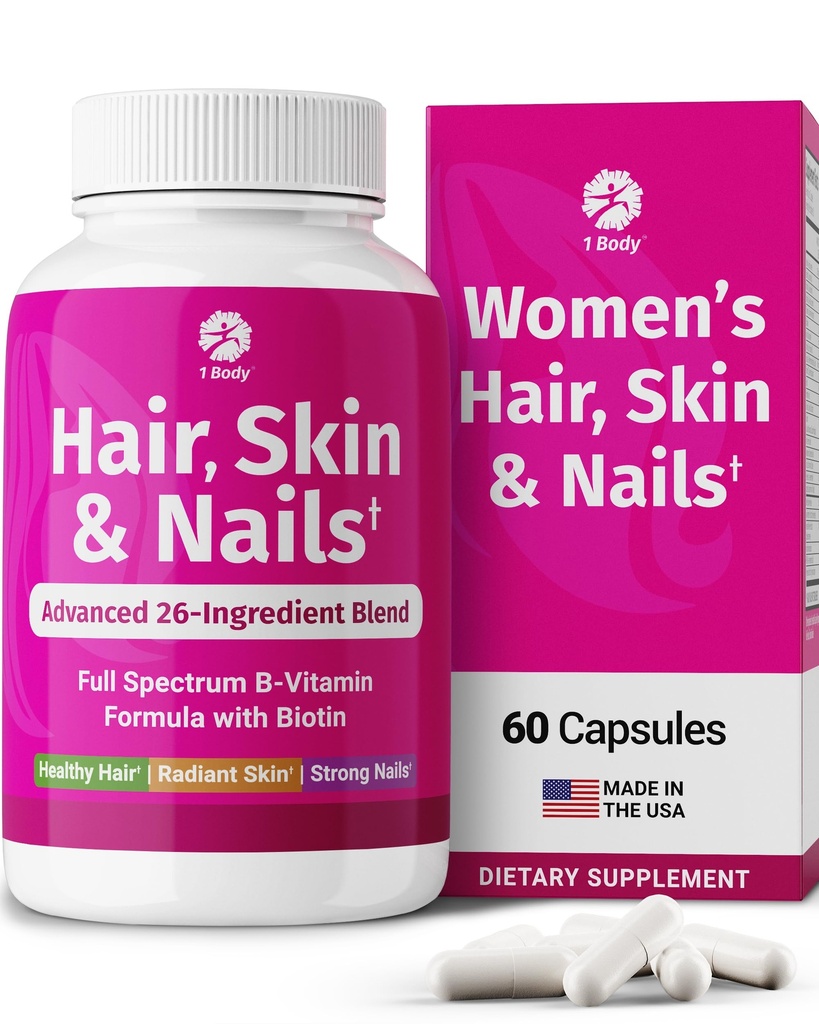 1 Body Hair Skin and Nails Vitamine cu Biotin 
