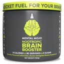 Nootropic Brain Booster (30 Servings) Nootropic Drink Mix & Brain Supplement - Suporturi Energie, Focus & Memorie - Zero Calorii, Zahăr gratuit - Kiwi Strawberry