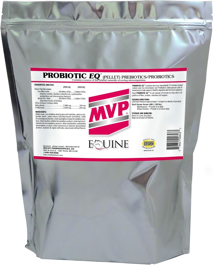 EQ Probiotic MVP (10lb) pentru tractul digestiv sănătos și funcția imună la cai