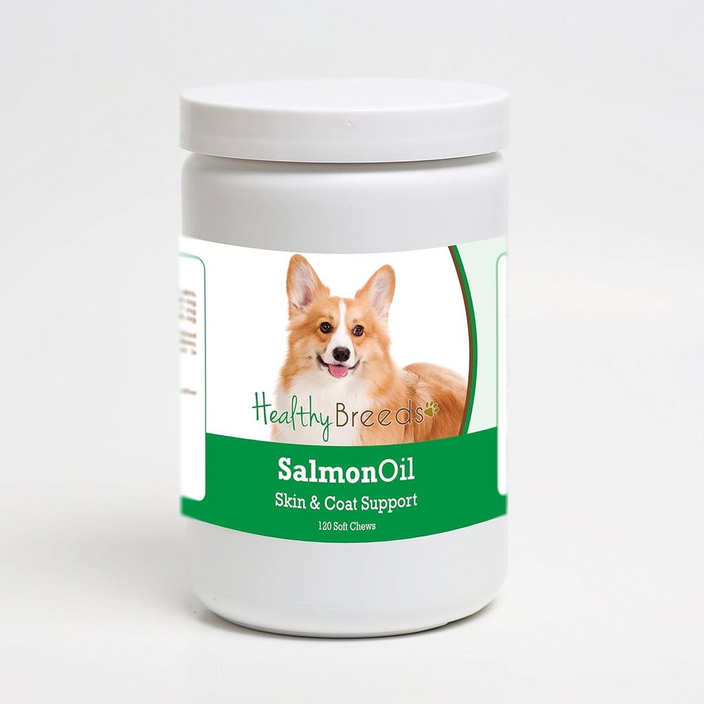 Pembroke Welsh Corgi Salmon Oil Soft Chews 120 Count