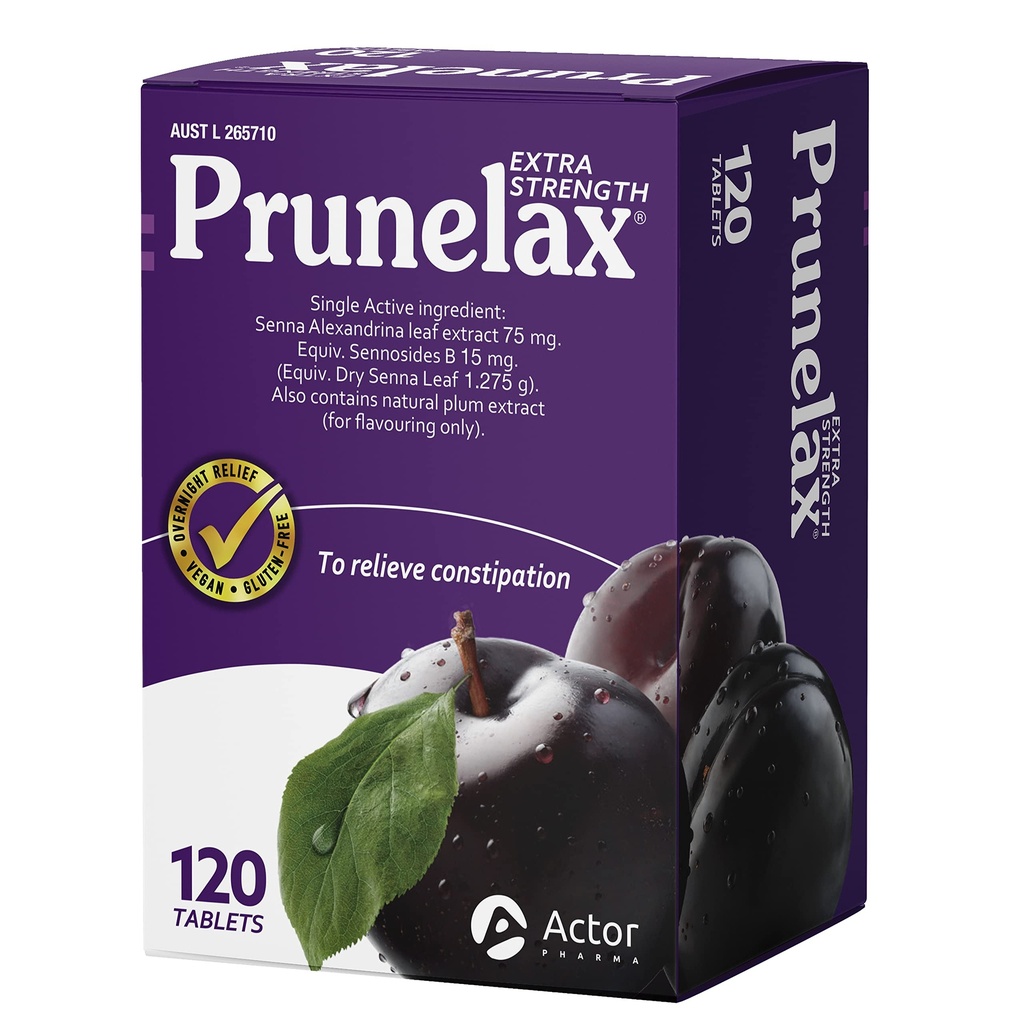 Prunelax comprimate - Supliment laxativ suplimentar de rezistență naturală care conține Senna de mare rezistență pentru constipație Relief & Restaurare normal Bowel Motion-120 comprimate