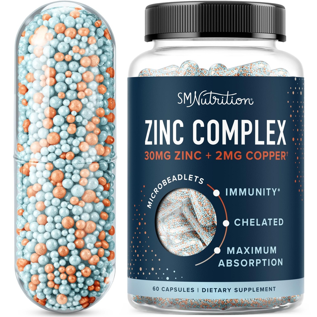 Supliment de zinc Microbeadlets cu cupru pentru suport imunitar 