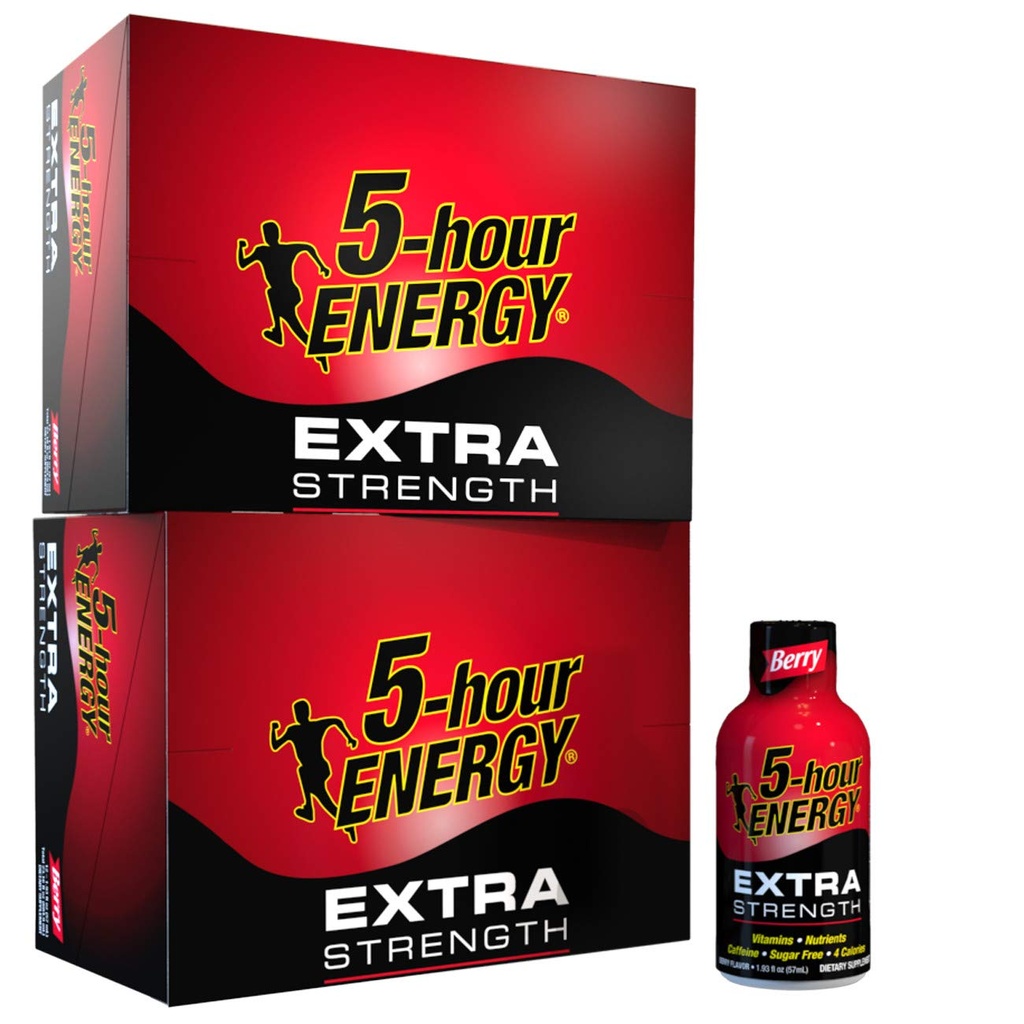 5-Hour Energy Shot, Extra Force Berry, 1.93 oz. Pachet 24