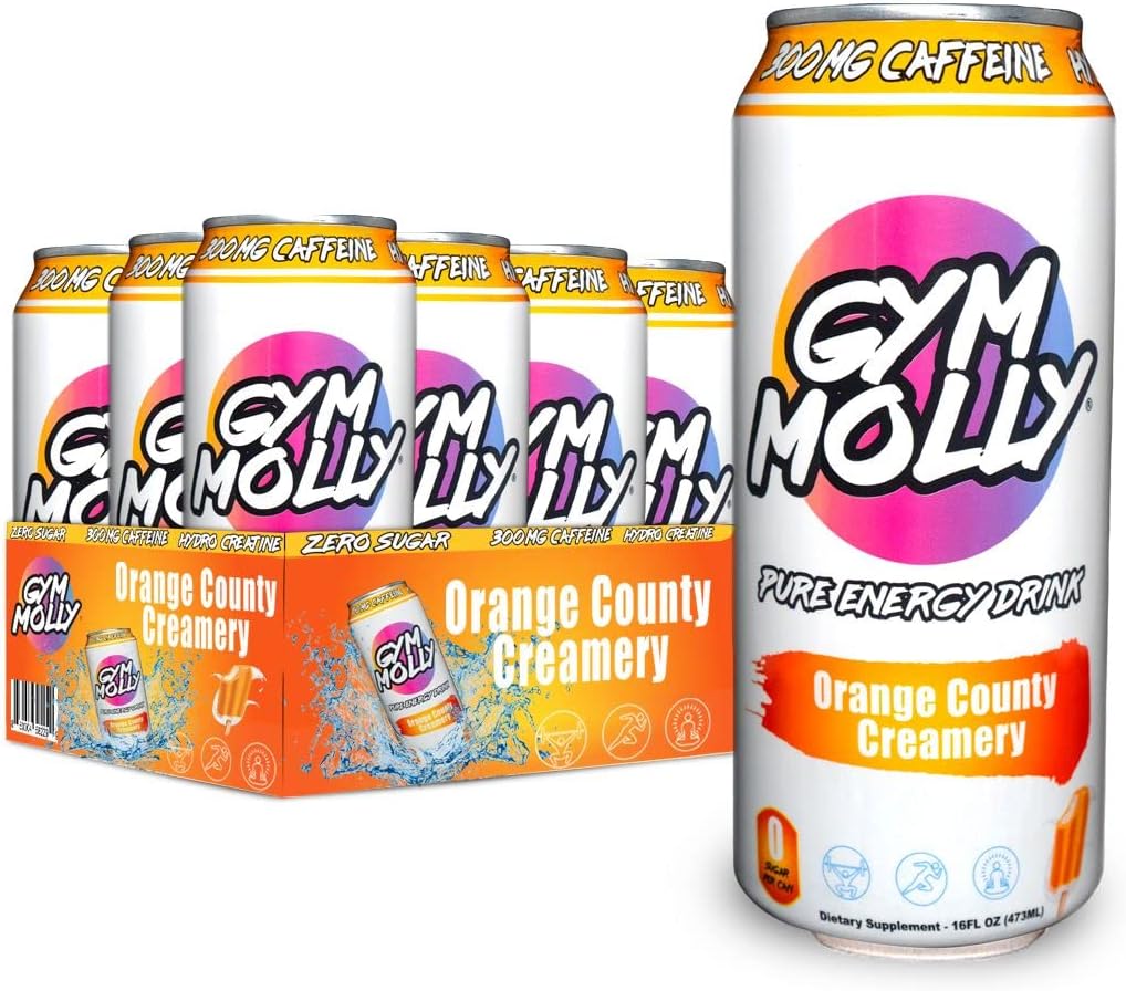 Gym Molly Orange County Creamer Energetic Drink Cans 