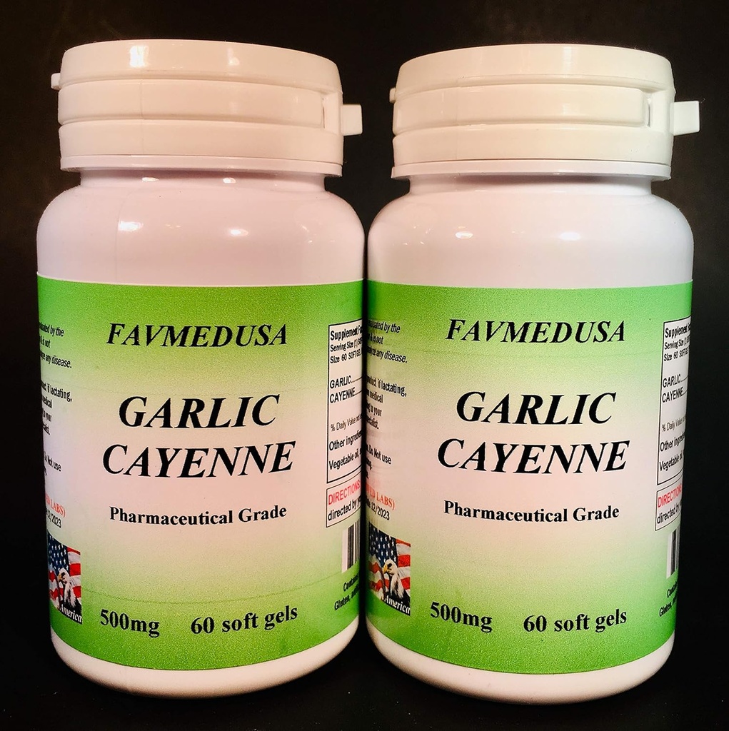 Usturoi Cayenne, Made in USA - 120 (2x60) softgels