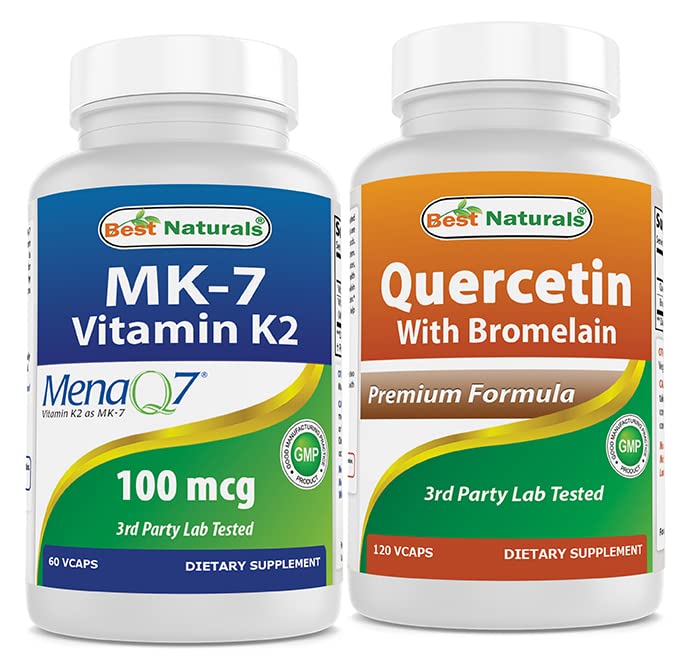 Cele mai bune naturale MK-7 100 mcg & Querbetin cu Bromelain