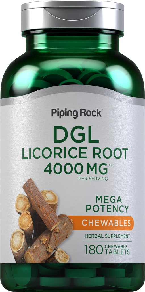 Piping Rock DGL Licorice Chewable Tablets 4000mg 