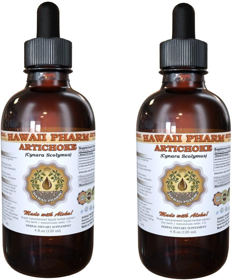 Anghinare Extract lichid, Anghinare organică (Cynara scolymus) Tinctură 2x4 oz