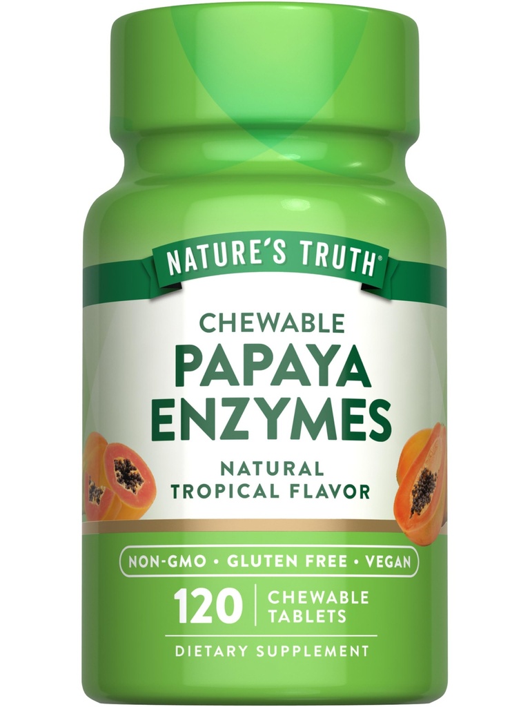 Adevărul naturii Papaya Enzime Tablete masticabile 