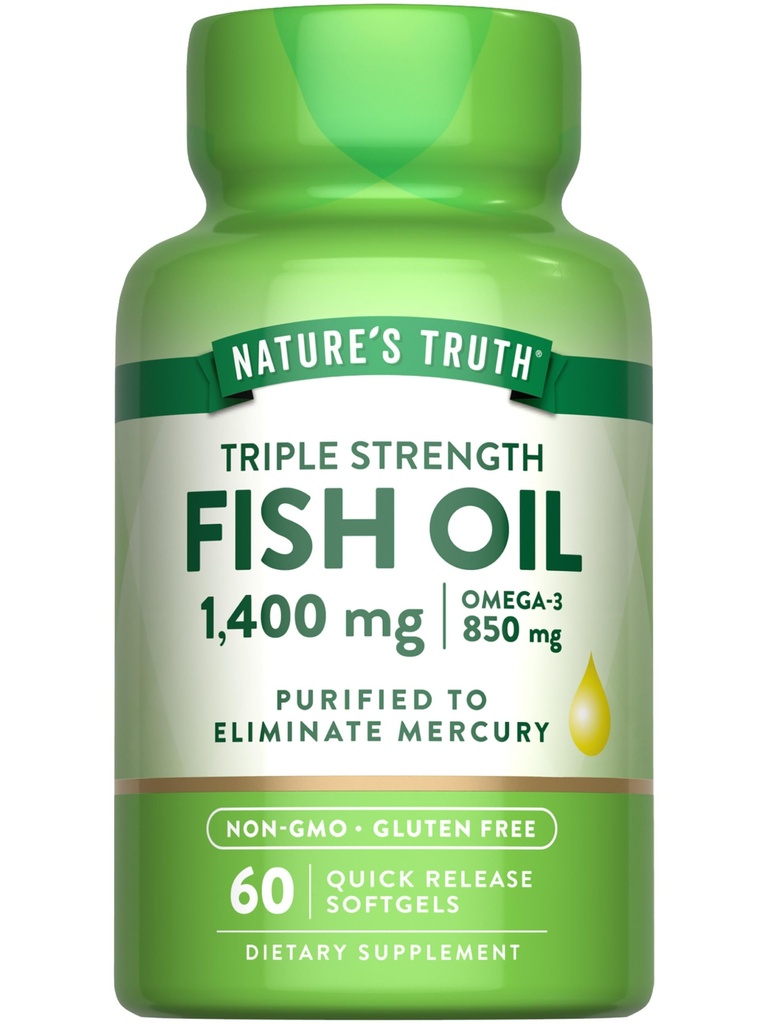 Natura's Truth Triple Fish Putere Ulei de pește Softgels 