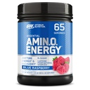 Optimum Nutrition Amino Energy - Pre Workout cu ceai verde, BCAA, Amino Acids, Keto Friendly, Green Coffee Extract, Powder energie - Blue Raspberry, 65 Serviri (Packaging May Vary)