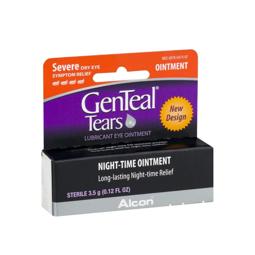 Relief pentru ochi uscat Genteal Pm Sever Night-Time Ointment.12 fl oz (4 Pack)