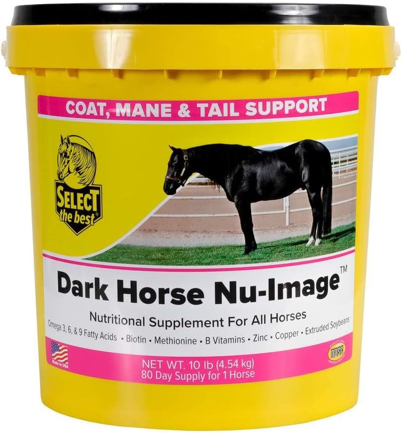 RICHEL 784299621008 Cal negru Nu-Image Hoof & Coat Support pentru cai, 10 lb