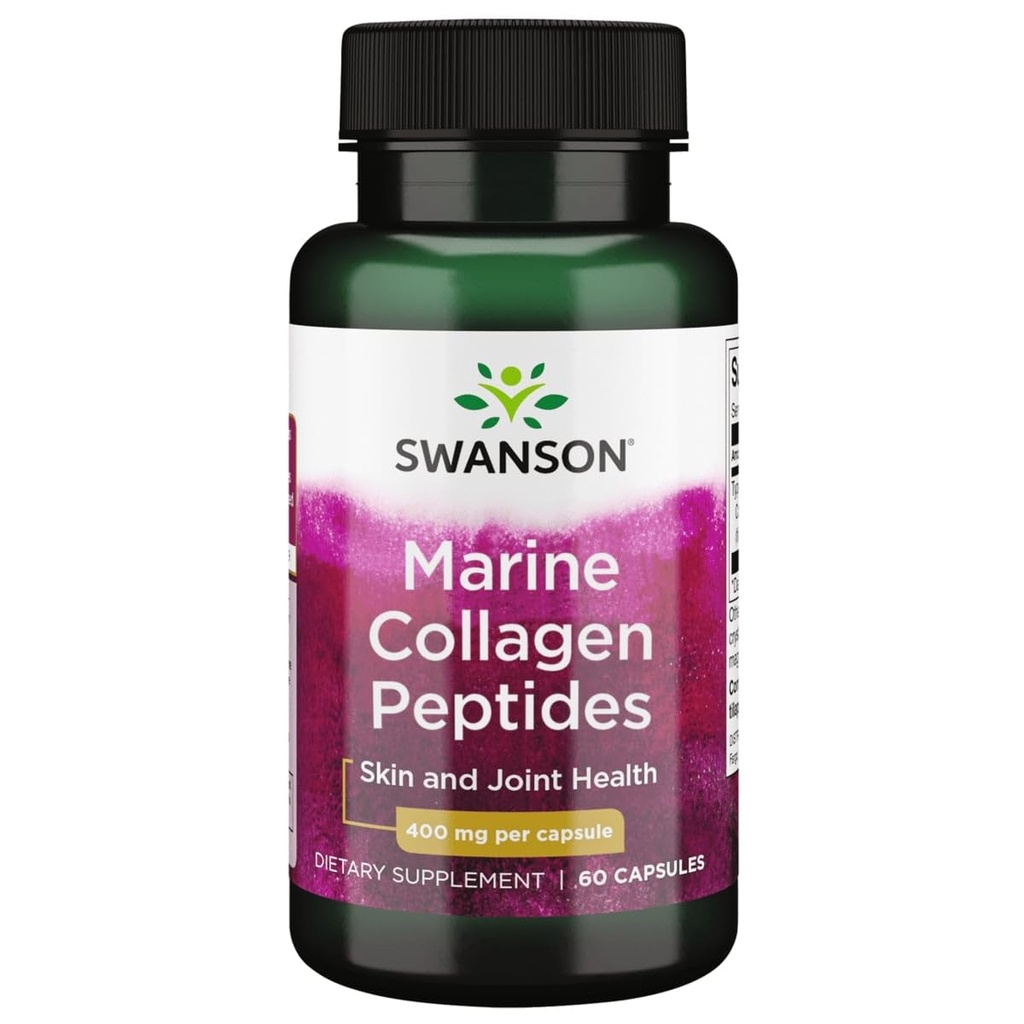 Swanson Colagen de pește hidrolizat tip I 400 Milligrame 60 capsule