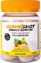 GummiShot Energy Gummies, 1125 mg de plante-based Cafeina Chews pe sticla, Boostere de energie de lungă durată, Tropical (15ct)
