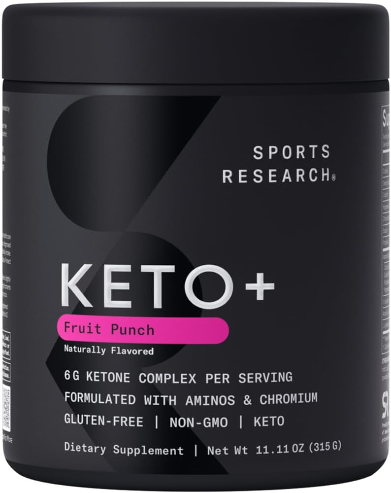 Sports Research Keto Plus Cetone Exogene cu GoBHB - 30 Serviri 