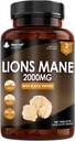 Produse noi Leaf Lions Mane supliment extract de ciuperci 2000mg - 180 comprimate Vegan de înaltă rezistență cu piper negru - (Nu pulbere sau capsule) Made în Marea Britanie