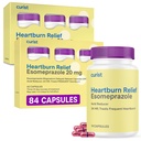 Curist Esomeprazole 20 mg Capsule cu eliberare întârziată 84 Număr - Acid Reflux Medicină pentru ameliorarea arsurilor la stomac - Două ambalaje de 42 capsule cu număr (84 Total) - Acid Reflux Reflux