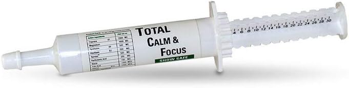 Ramard Total Calm și Focalizare pentru Cai Supliment - Magneziu & calmant Formula pentru Cai Show, Training, Alertă mentală de performanță Fără Drowlessness, Arată în condiții de siguranță, Cai Prep Perfect 1oz Siringe