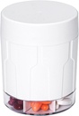 Betife Extra Large Supliment Organizator,Weekly Pill Organizator Sticla, Daily Pill Dispenser cu 7 Compartimente mari, Organizator să dețină 7 zile Vitamina medicamente,21 Etichete și o perie de curățare (White)