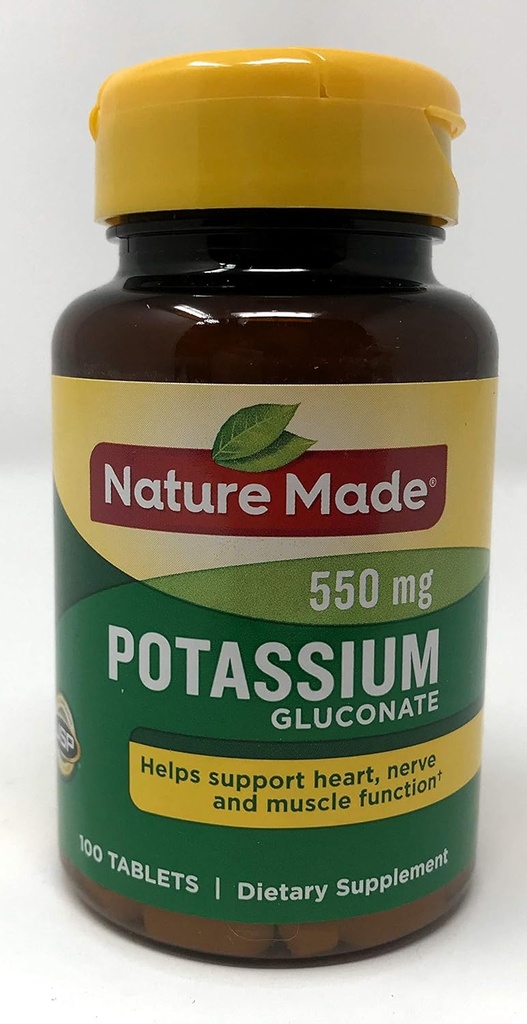Natura produs Gluconat de potasiu 550 mg Pachet de 2