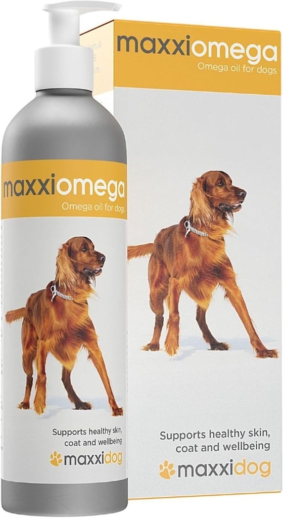 Maxxipaws maxxiomega Omega 3, 6 & 9 Suplimentul de ulei - Skin & Coat Support pentru câini, 10oz