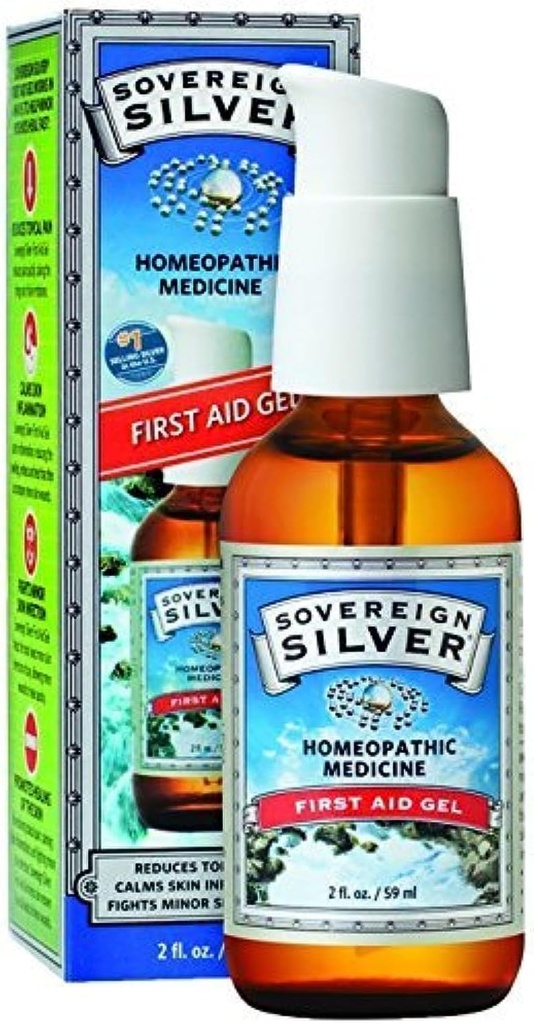 Sovereign Silver First Aid Gel - Homeopatic Medicine, 2oz (59ml) - Fiți pregătiți pentru micile nefericiți ale vieții (Pachetul de 2)