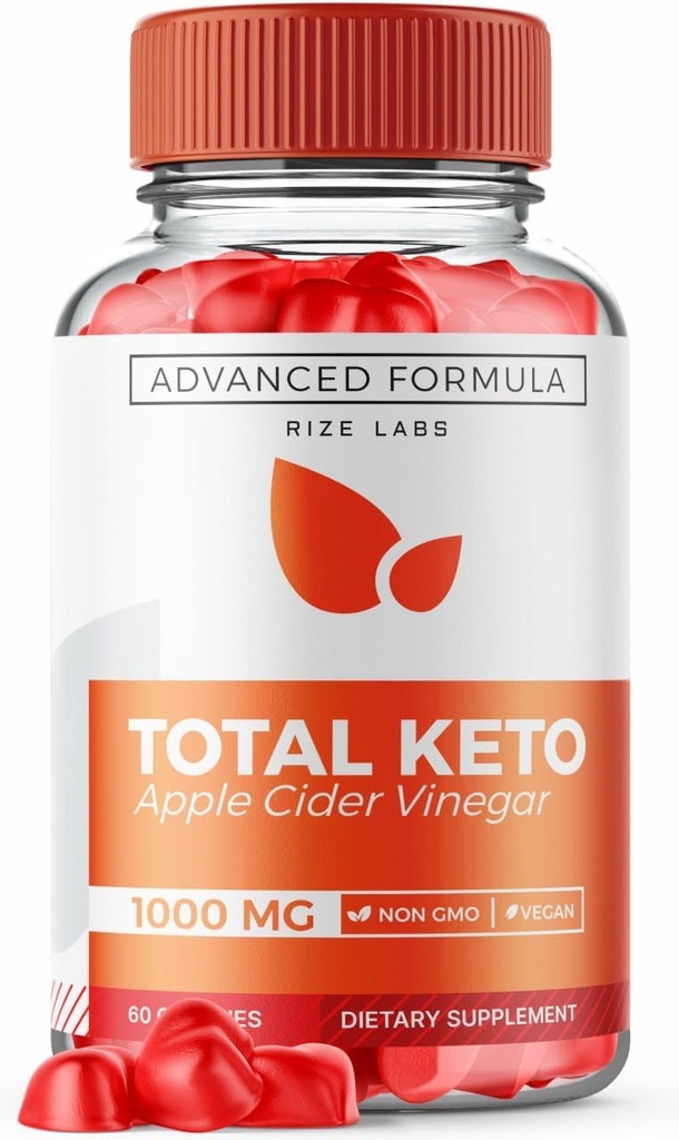 Rize laboratoare Total Keto Apple Cidru Vineger Gumies pentru pierderea in greutate avansata, Keto Suplimentul la pierde Belly Fat, Gummy Recenzii, Formula de putere maximă, Gomitas (60 Gummes)