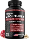 Anti-Aging Urolitin Un supliment - protecție antioxidantă pură și puternică Suplimente mitocondriale - Energie naturală Boost - Mitocondriale de sănătate și de reparare a celulelor de sprijin pentru bărbați și femei - 60 Capsuri