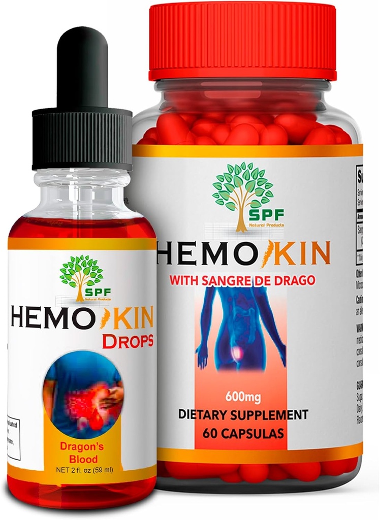 Capsulele HEMOKIN & SPF HEMOKIN picături cu Sangre de Drago 