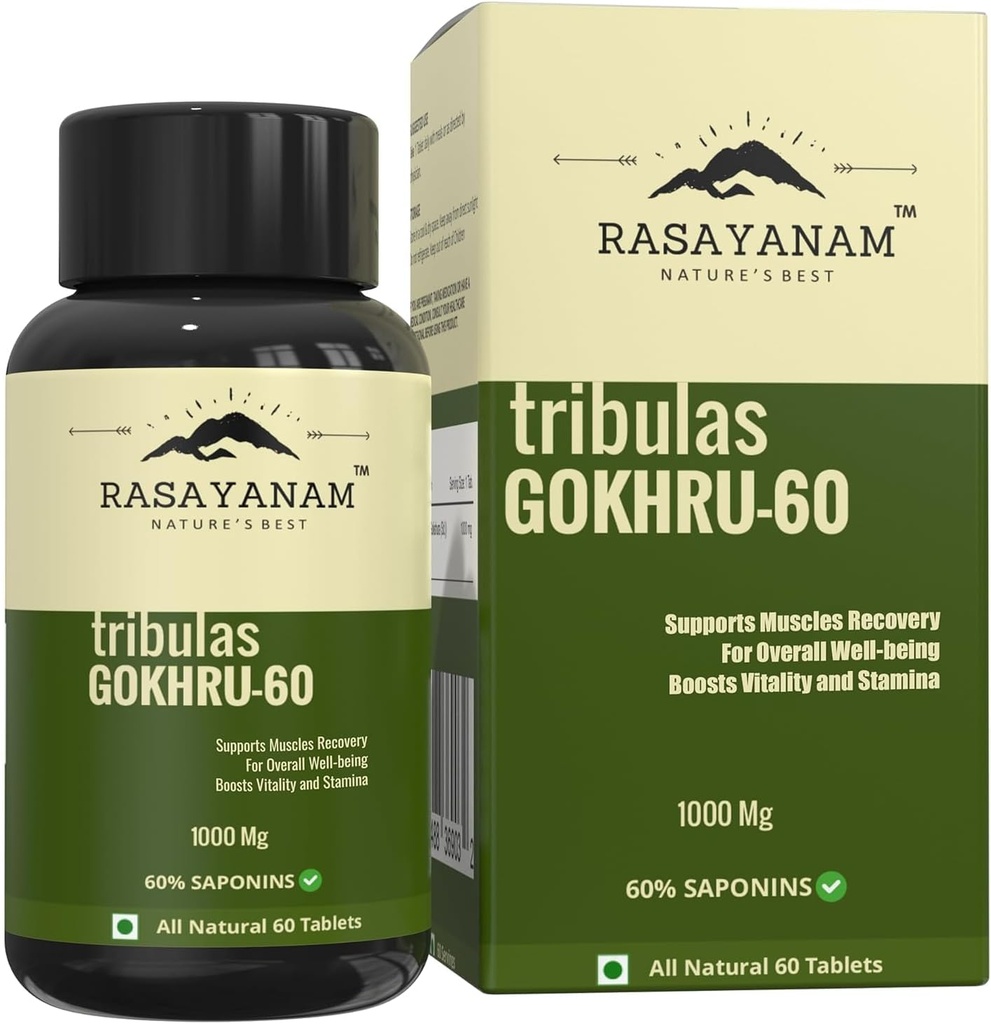 Generic Tribulas Gokhru-60 Gokshura Tablets 1000mg 