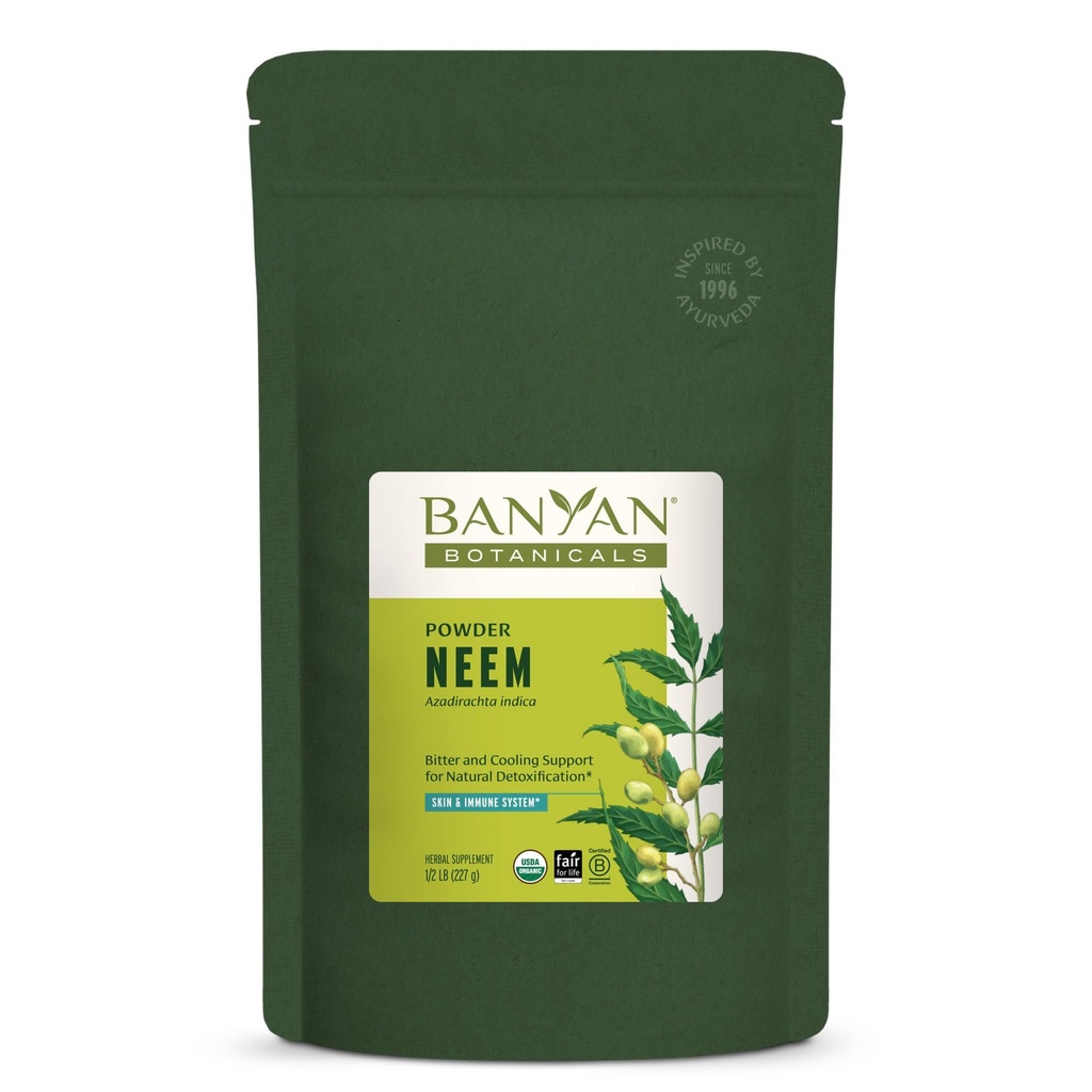 Banyan Botanicals Neem Powder - Organic Azadirahta Indica - Purificarea Ayurvedic Herb pentru sănătos piele & sânge* 