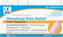 Calitate alegere Putere maximă Relief durere mentruală, Multi Symptom Pain Caplets, Crampe, Cefalee, Blooting, Backache & Iritabilitate, 20 Conte Package