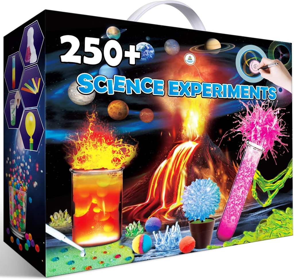 UNGLINGA 250+ Science Experiments Kits for Kids, Boys Girls Birthday Cadouri Idei, Chimie Set, STEM Activităţi Proiect educaţional, Volcano Scientist Kit