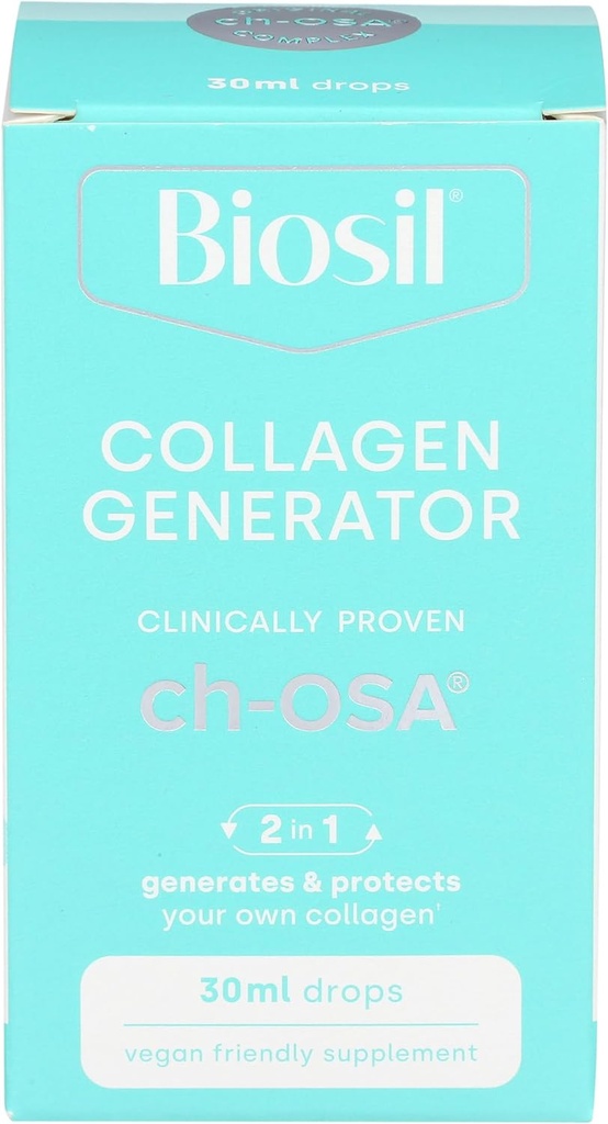 BioSil de factori naturali, frumusete, oase, articulatii lichid, sustine par sanatos, piele si unghii, Vegan Colagen, Elastin si Keratina Generator, 1 Oz