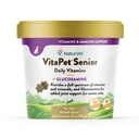 NaturVet VitaPet Senior Vitamine de zi cu zi pentru pisici Plus Glucosamină, în special Formulat pentru a furniza minerale esențiale, 90 g, 60 Conte