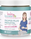 Booster adecvat Plus Vitamine prenatale cu DHA Vegan + Folat de metil + Choline + Multi (60 capsule) mare pentru sarcina, boli de dimineata si alaptare