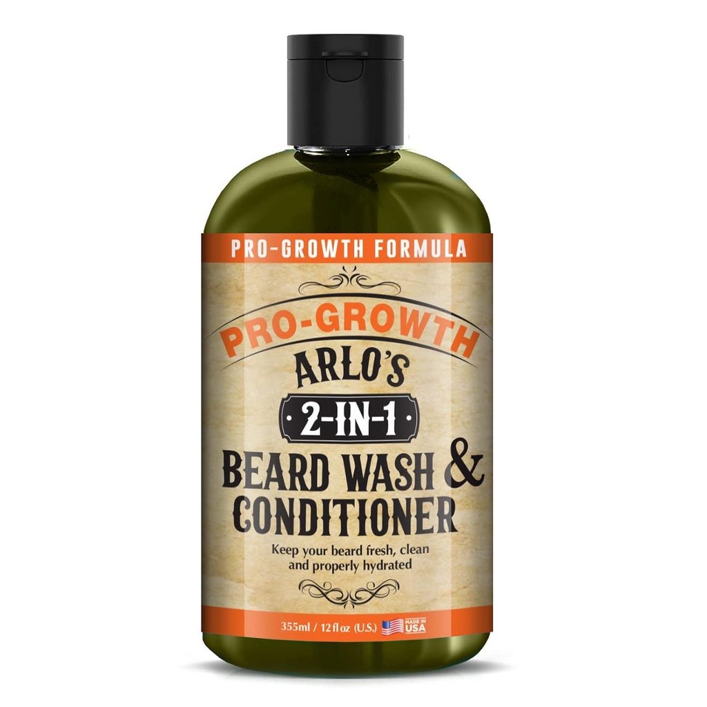 Arlo 2-in-1 Barbă de spălare și balsam 12 oz. - Formula de creștere Pro