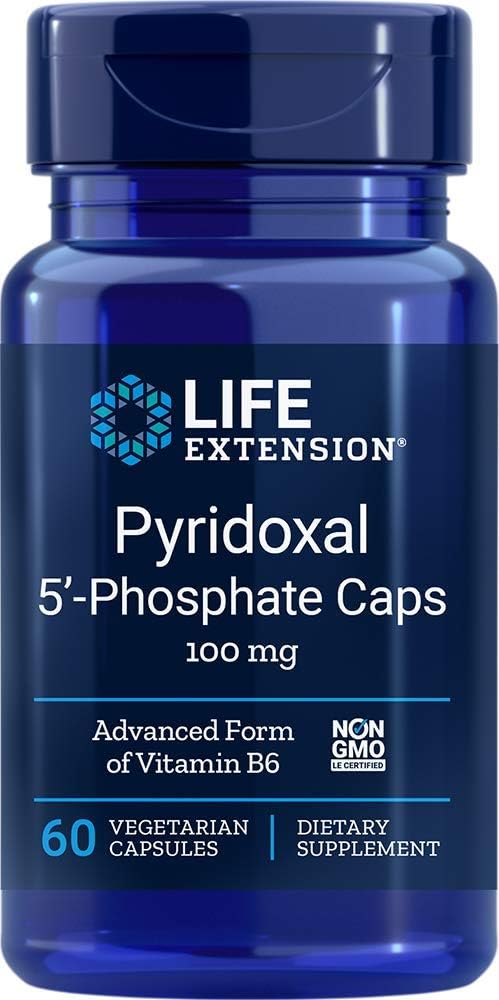 Extensie de viaţă Piridoxal 5- Phosfat 100 Mg Capsule vegetariene, 60-conte (120)